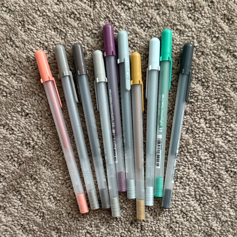 10 Gellyroll Moonlight Colorful Gel Pen Set for Home Office